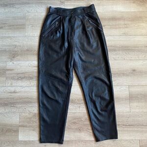 Vintage leather pants 100% Leather Rayon lined high waist motorcycle biker pants